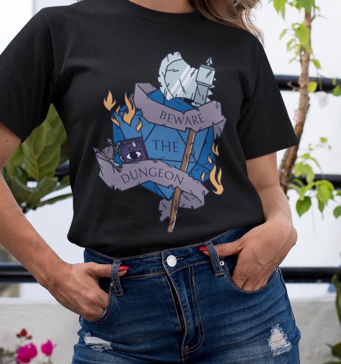 Beware the Dun– Fantasy RPG Gamer Tee - Dungeon Supplies