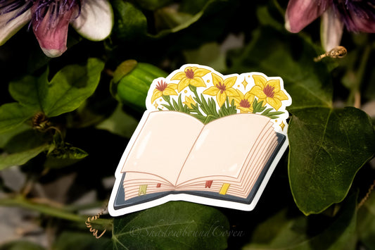 Floral Wildflower Book -  Waterproof Vinyl Sticker