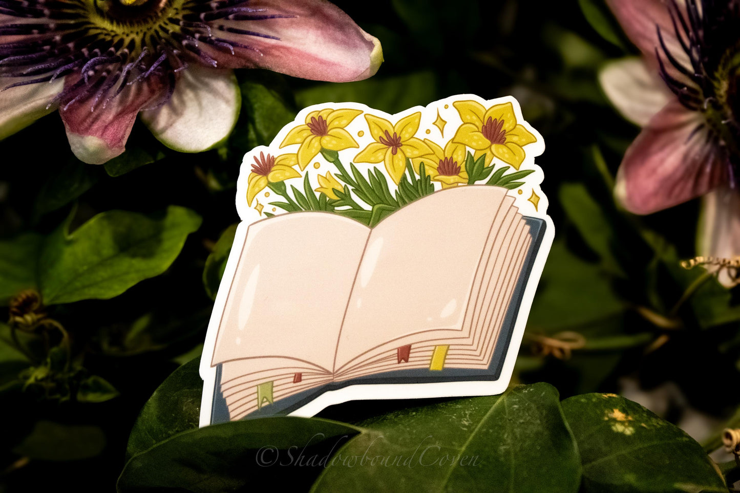 Floral Wildflower Book -  Waterproof Vinyl Sticker